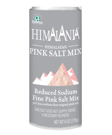 NATIERRA Himalania Reduced Sodium Himalayan Fine Pink Salt Mix Shaker | 6 Ounce Shaker 6 Ounce (Pack of 1)