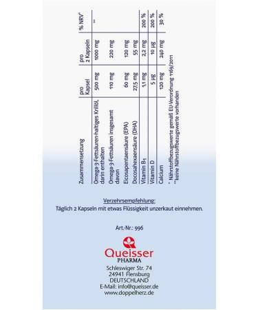 Double-Heart Antarctic Krill Omega-3 + Calcium & Vitamin D - 60 Capsules for Heart & Immune Support - Buy Online on GoSupps.com