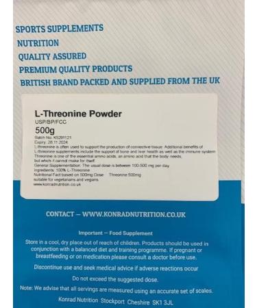 L-THREONINE Pure Powder Pharmaceutical Grade Amino Acids (500) - Buy Online on GoSupps.com