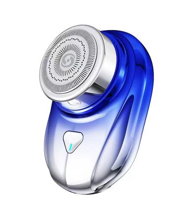 Shaver Mini Electric Shaver Mini Portable Shaver IPX7 Shaver Waterproof Wet&Dry Shave Electric Razor for Travel Office Business Trip As Gifts Fast Charging and 60 Days Long Battery Life Gradient Blue