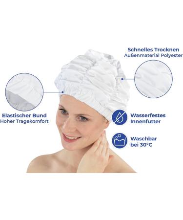 Wenko Shower Cap - 7224500 Bathing Cap for Hair Protection 25 cm White | International Shipping Available - Buy Online on GoSupps.com