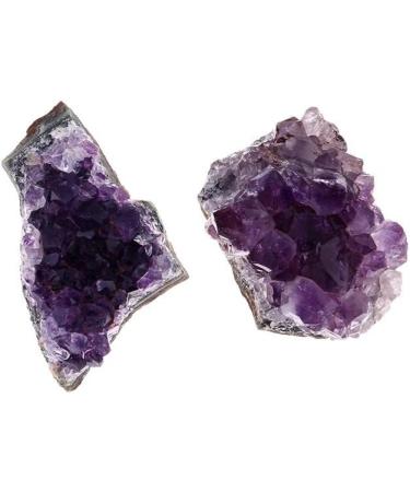 1PC 60-80g Natural Raw Purple Brazilian Amethyst Stone Quartz Crystal Cluster Geode Specimen Home Decor Craft Ornament Full of Texture - Buy Online on GoSupps.com