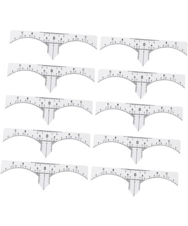 Mikinona Scale Ruler 10pcs Set Makeup Ruler Microblading Eyebrow Ruler Eyebrow Guide Measure Tool Stickers Make up Makeup Gadgets - Buy Online on GoSupps.com