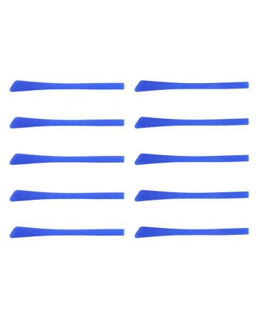Milageto 10PCs silicail-iron end earplugs ironing tips non-slip soft cover cozy for reading glasses thin metal glasses legs blue
