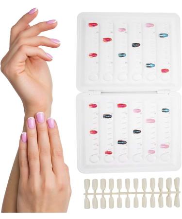 Nail Tip Display Book Template Display Rearrangeable Nail Polish Color Template Display Board for Nail Training & Practicing practicing skills - Buy Online on GoSupps.com