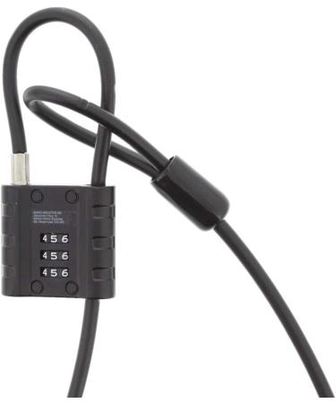 Buy Burg-Guard Cable Lock - Secure Bicycle Motorcycle & E-Scooter | 3m Rope Lock with Number Lock for Garden Furniture - Black - Buy Online on GoSupps.com