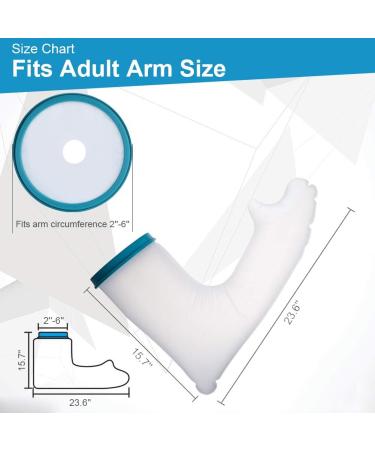 Waterproof Full Arm Cast Cover - Adult Shower Protector for Broken Surgery Arm - 23.6 Inches - Buy Online on GoSupps.com