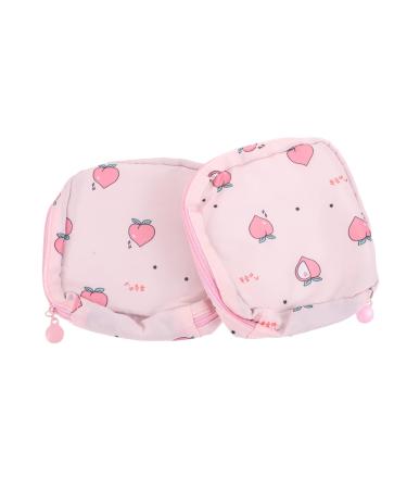 Healifty Travel Makeup Bag Handbag Organizer 2pcs Sanitary Napkin Storage Bags Cartoon Tampon Storage Bags Cute Travel Tampon Pouches Bags for Women Girls Travel Makeup Bag Handbag Organizer