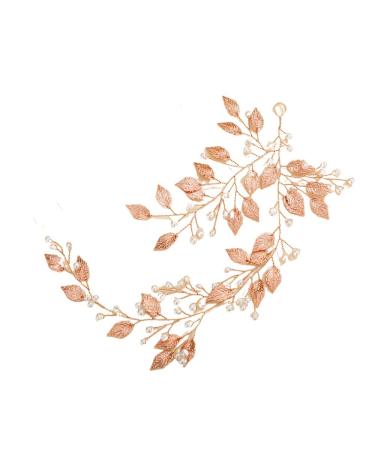 Hanfu Styling Accessory Hanfu Hair Ornaments Vintage Leaves and Floral Bridal Headband Pearl Hair Vine Flower Wedding Hair Accessories