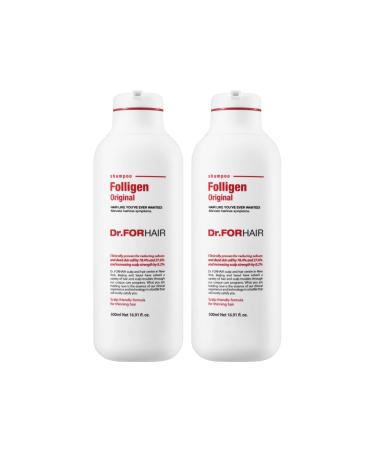 Dr.FORHAIR Set of (2) Folligen Original Shampoo 500 ml