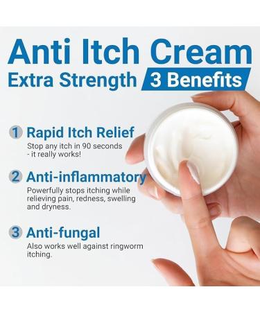 iShanCare Anti Itch Cream Extra Strength Oatmeal Soothing Skin Itch Relieving Ointment for Rash Dermatitis Eczema Psoriasis Hives Sun Bug&Mosquito Bites Poison Ivy Large Can 35 oz - Buy Online on GoSupps.com