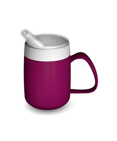 Ornamin Mug with Internal Cone 160 ml Blackberry with Spouted Lid with small opening (model 207 + 806) | drinking aid, thermo mug, feeding cup Purple