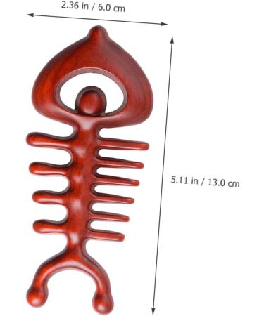 Frcolor Fishbath Wooden Massage Comb | Jade Scratching Ridge & Handheld Massager for Deep Relief | Buy Reliable Rosewood Tools Online - Buy Online on GoSupps.com