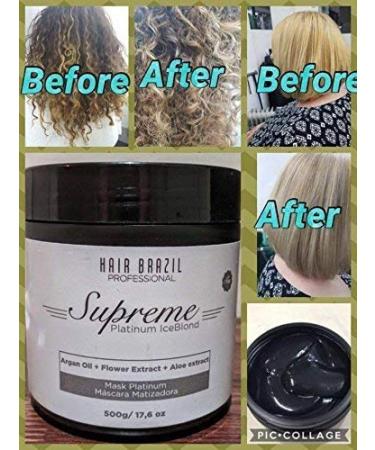 Brazilian Supreme Platinum Ice Blond Mask 500g - Best Hair Care for Blonde & Highlighted Hair | International Shipping - Buy Online on GoSupps.com