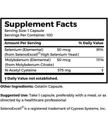 Dr Clark Store N-Acetyl Cysteine 575mg - 100 Gelatin Capsules - Buy Online on GoSupps.com