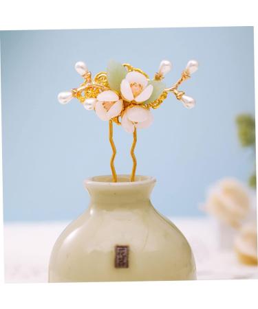 minkissy Head Elegant Chinese Sticks Updo Clips Bridal Chopsticks U Pin Lady Headwear Girls Floral Pearl Accessories Women Traditional Stick Tassel Hairpin Handmade Retro Vintage - Buy Online on GoSupps.com