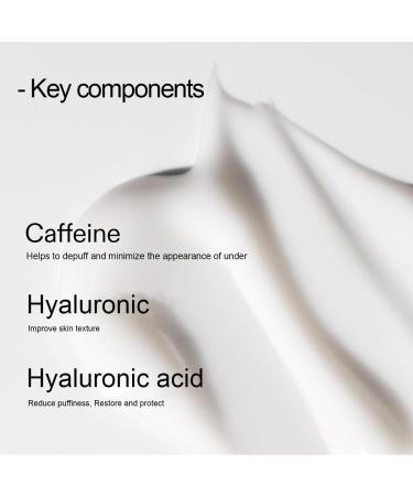 Caffeine Eye Serum 100ml Depuffing Under Eye Serum for Puffiness & Bags Hydrating Hyaluronic Acid Treatment Moisturizing Anti-Aging Care for Smoother Firmer-Looking Skin - Buy Online on GoSupps.com