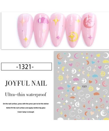 Hot Nails Beauty DIY Salon Self-adhesive Back Glue Star Cloud Nail Sticker Nail Art Decorations Nails Sticker for Summer Nail Art Sticker - Buy Online on GoSupps.com