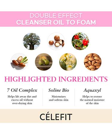 CELEFIT Double Effect Cleanser Oil to Foam Travel Size 1.05 oz - Pack of 1 - Buy Online on GoSupps.com