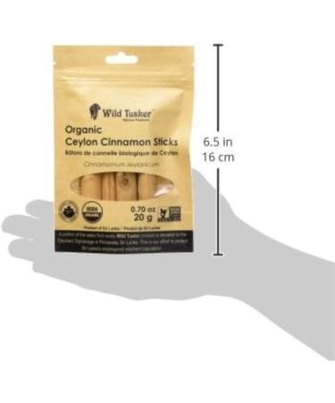 Wild Tusker Organic Ceylon Cinnamon - Sticks 12x20g - Buy Online on GoSupps.com