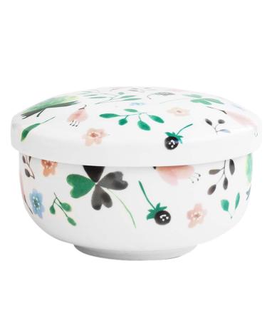 Lunch Noodle Bowl Breakfast Cereal Fruit Bowl Children's Ice Cream Dessert Bowl Kitchen Tableware Bowl White Round Bowl Family Party Food Bowl (Color : Green Size : 11.4CM*5.9CM)