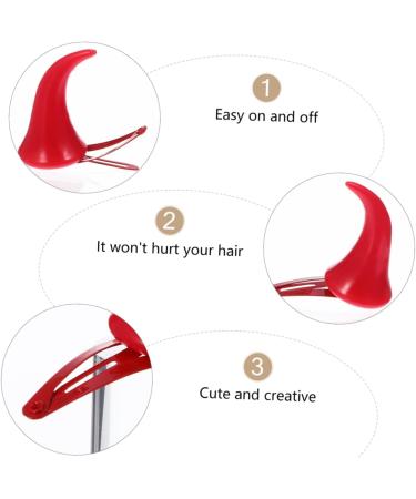 ABOOFAN 6 Pairs Halloween Decorative Red Horn Barrettes Horns Cosplay Demon Hair Clamps Bang Ox Horn Halloween Hair Clip Small Horn Hair Clips Metal Snap Hair Clips Demon Horns Cute Props - Buy Online on GoSupps.com
