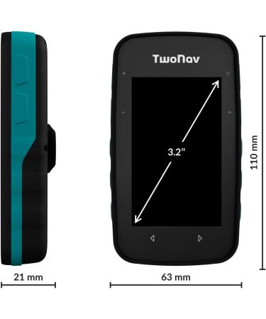 TwoNav Cross Plus Outdoor GPS - 3.2 inch Screen for MTB Cycling Trekking & Hiking - Turquoise Color - Buy Online on GoSupps.com