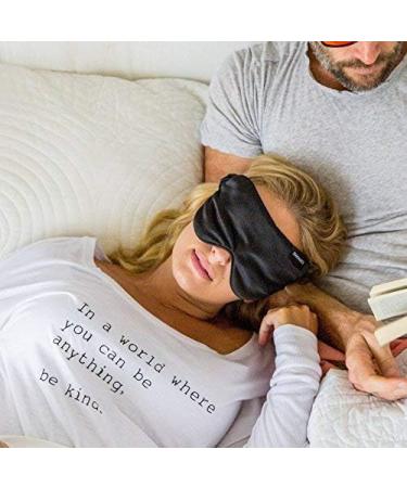 Swanwick 100% Pure Silk Oversized Luxury Eye Mask for Sleeping - Black - Buy Online on GoSupps.com