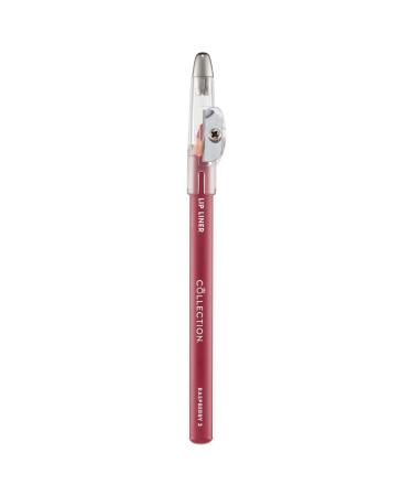 Collection Cosmetics Long-Lasting Lip Liner Pencil with Sharpener Raspberry