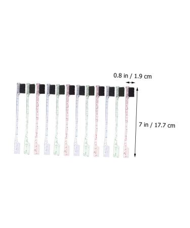 FRCOLOR 24 Pcs Double Ended Eyebrow Brush Set - Eyelash Comb & Spoolie for Flawless Makeup | Portable Resin Hair Brush for Eliminating Mascara Clumps - Buy Online on GoSupps.com