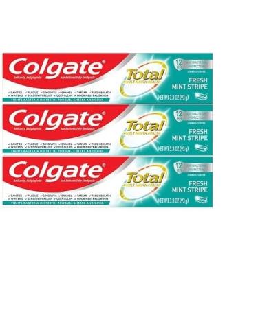 Colgate Total Toothpaste Fresh Mint Stripe Gel 3.3 oz (93g) (3)