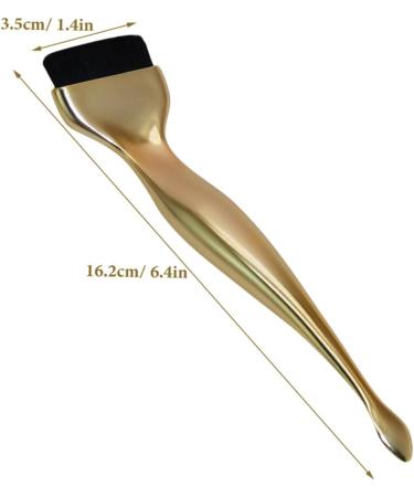 HONMEET Plastic Artificial Fiber Foundation Makeup Brush with Spoon Makeup Brush for Foundation Portable Makeup Brush Portable Foundation Liquid Brush 16.20X3.50X1.20CM Golden - Buy Online on GoSupps.com