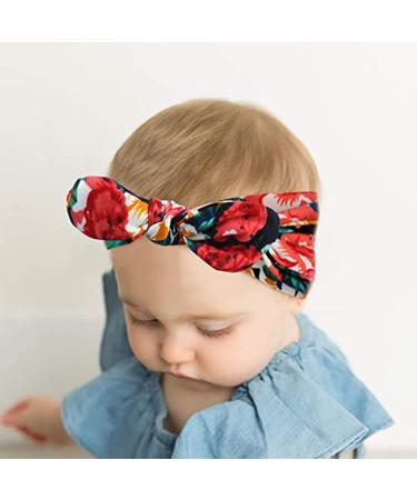 7Pcs Baby Headbands - Soft Cotton Elastic Hair Bands for Newborns | Large Loop & Wide Nylon Straps - Buy Online on GoSupps.com