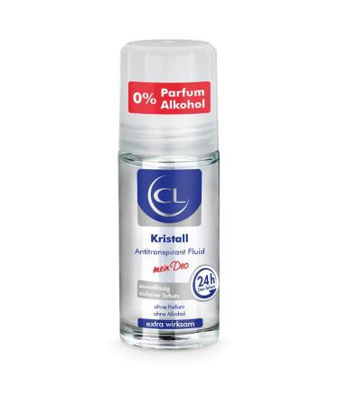 CL Crystal Antiperspirant for Heavy Perspiration - 50ml Antiperspirant Deodorant Roller offers 24-hour protection for sensitive skin - Crystal Deodorant Roller for Men and Women