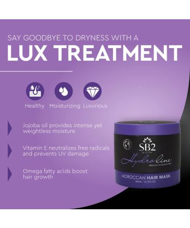 SUTRA Professional Moroccan Hair Mask - Organic Deep Conditioning Treatment - Jojoba & Vitamin E Oil - 10.14 oz - Buy Online on GoSupps.com