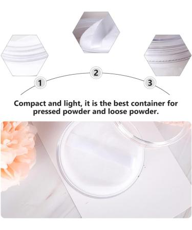 Beatifufu 10 Pcs Transparent Powder Box Travel Powder Case Powder Puff Case Makeup Containers Plastic White - Buy Online on GoSupps.com