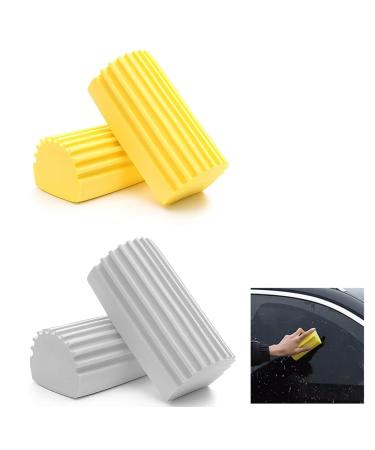 4 Pack Damp Clean Duster Sponge Magical Dust Cleaning Sponge Reusable Dusters for Cleaning Blinds Glass Baseboards Vents Railings Mirrors Window Track Grooves