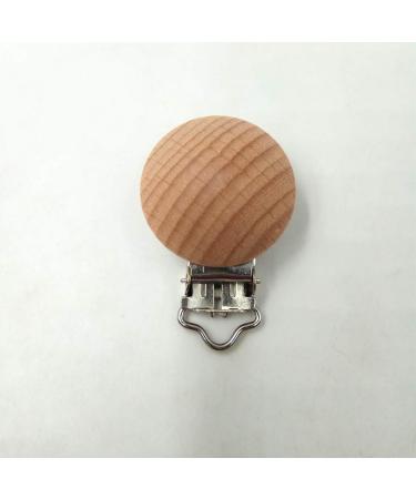 Natural Beech Wood Pacifier Clips Teething Toy Set for DIY Baby Teether - 10pcs (3.5cm) - Buy Online on GoSupps.com