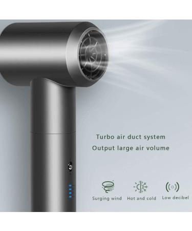 Cordless Hair Dryer 400W DC Rechargeable Hair Dryer with Cold Wind and Hot Air Suitable for Indoor Outdoor Camping Tourism (B-fine Version) - Buy Online on GoSupps.com