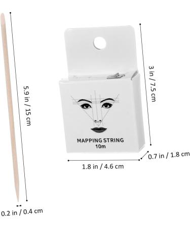 DRESSOOS 1 set string Line Eyebrow Sticks Ink with Tool Mapping Marking Portable Brow Facial Women Wooden - Buy Online on GoSupps.com