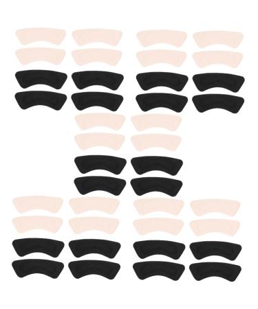 FOMIYES 20 Pairs Heel Stickers Heel Cushion Pads Heel Insert Pads Foot Cushion Girl High Heel Shoe Heel Pad Heel Cushion Insert Heel Patch Black Heel Forefoot Pad Foam 4d Thicken