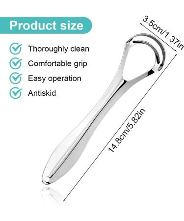Buy Weddhuis 2 PCs Tongue Cleaner - Double Scraping Metal Tool for Bad Breath & Oral Hygiene | Effective Tongue Scraper for Adults - Fast International Shipping - Buy Online on GoSupps.com