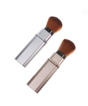 RN BEAUTY Retractable Kabuki Makeup Brushes - Golden | Professional Mineral Blending Buffing Brush with Cover - Buy Online on GoSupps.com