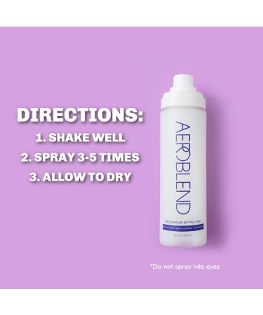 AEROBLEND Pro Makeup Setting Mist Large 100 ml (3.38 fl oz) Matte Setting Spray Waterproof Smudge-Proof Long-Lasting Hold - Buy Online on GoSupps.com