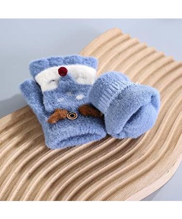 Toddler Kids Puppy Flip Top Gloves | 3-8 Yrs | Elk/Blue - Buy Online on GoSupps.com