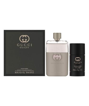 Gucci Guilty for Men By 2 Pc Gift Set (eau De Toilette 3.0 Oz + Deodorant Stick 2.4 Oz) 2count