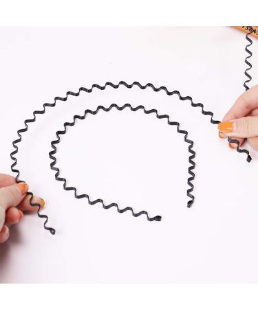 9-Piece Black Metal Hair Ties Set | Unisex Accessories for Men Women Boys & Girls | Flexible Comb & Wave Head Hangers - Buy Online on GoSupps.com