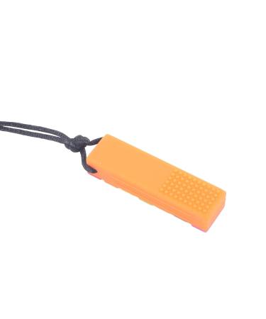 Baby Teether Necklace - Silicone Sensory Chew Pendant for Boys Girls (Orange) - Buy Online on GoSupps.com