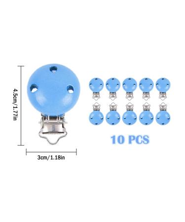 Buy Hitopin Dark Blue Pacifier Clips - 10 Pack Wood Pacifier Holders & DIY Accessories - Buy Online on GoSupps.com