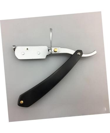 Angoily Men's Straight Razor - Safe Metal Manual Facial Hair Razor with Wooden Bamboo Handle - Buy Online on GoSupps.com